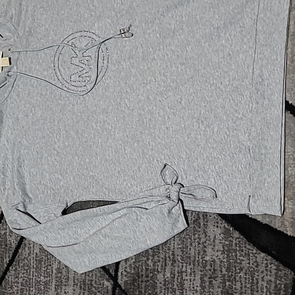 Michael Michael Kors Silver Studded Tie Cuffs Long-sleeve Shirt - Picture 9 of 14